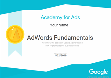 Google Ads Fundademntal Certificate